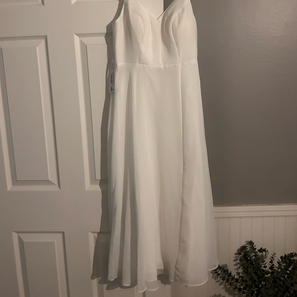 Azazie white dress with tags!